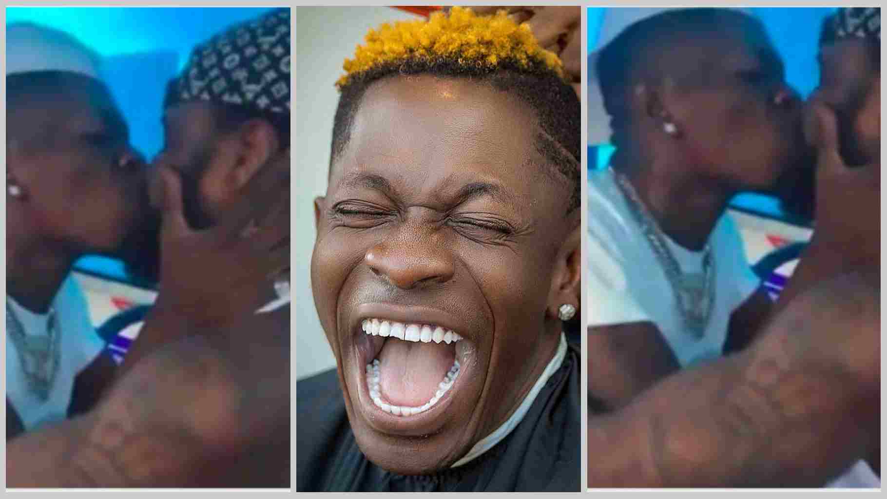 Shatta Wale reacts to his trending video ki$$ing a man