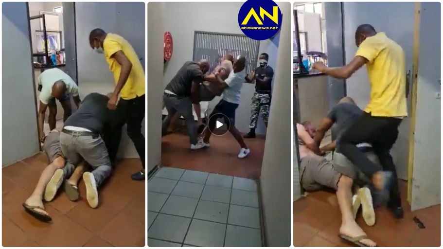 Police Officers stand by as man is assaulted inside police station