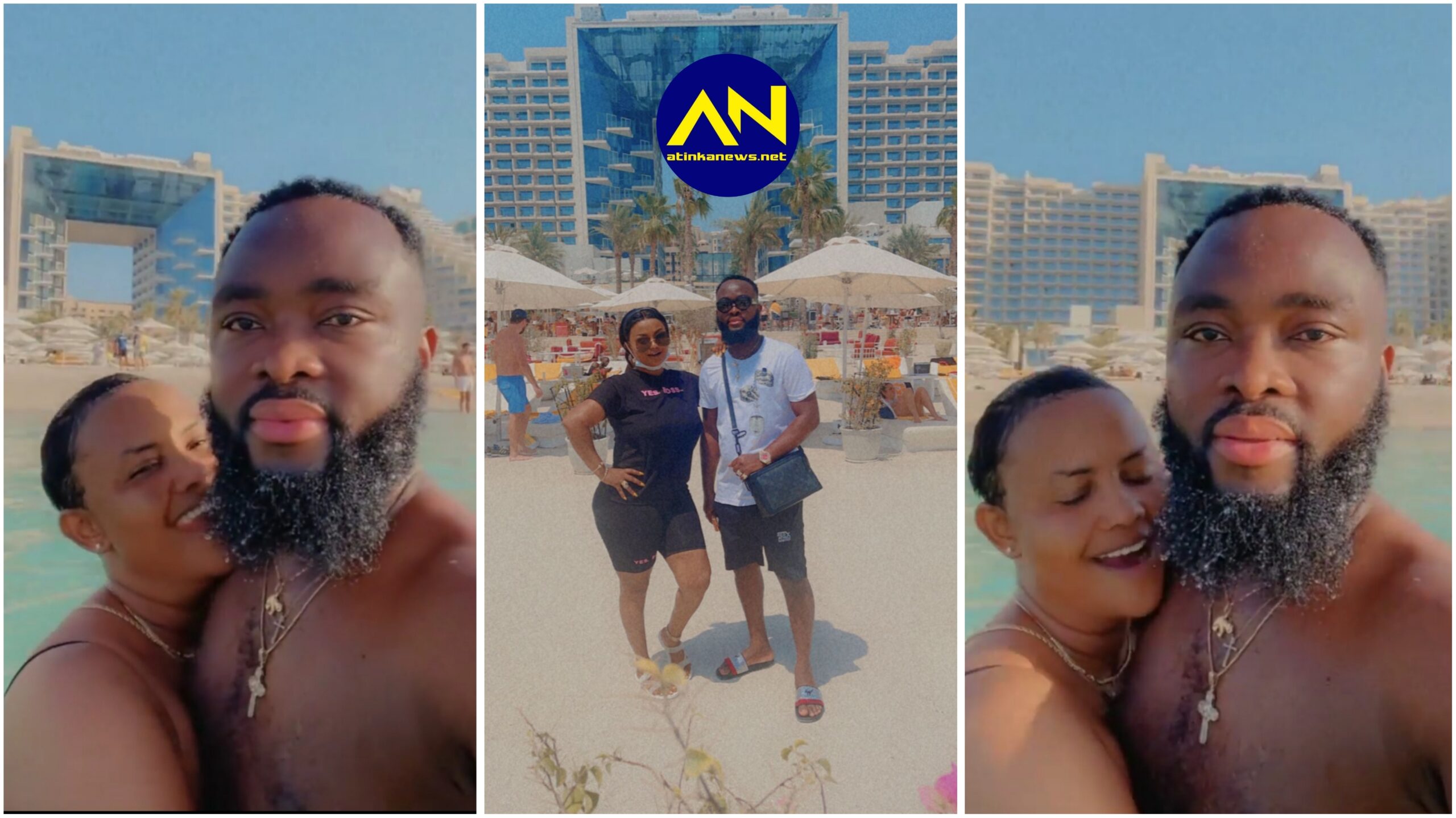 Nana Ama McBrown and her husband in Dubai