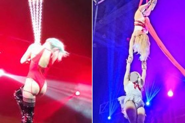 acrobats crash 30ft to the ground