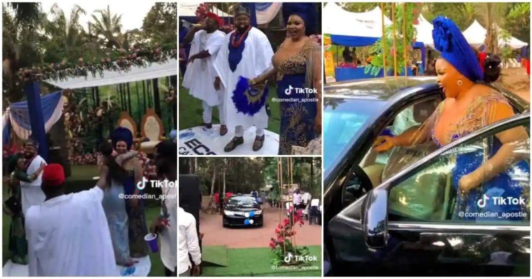 groom surprises bride with car