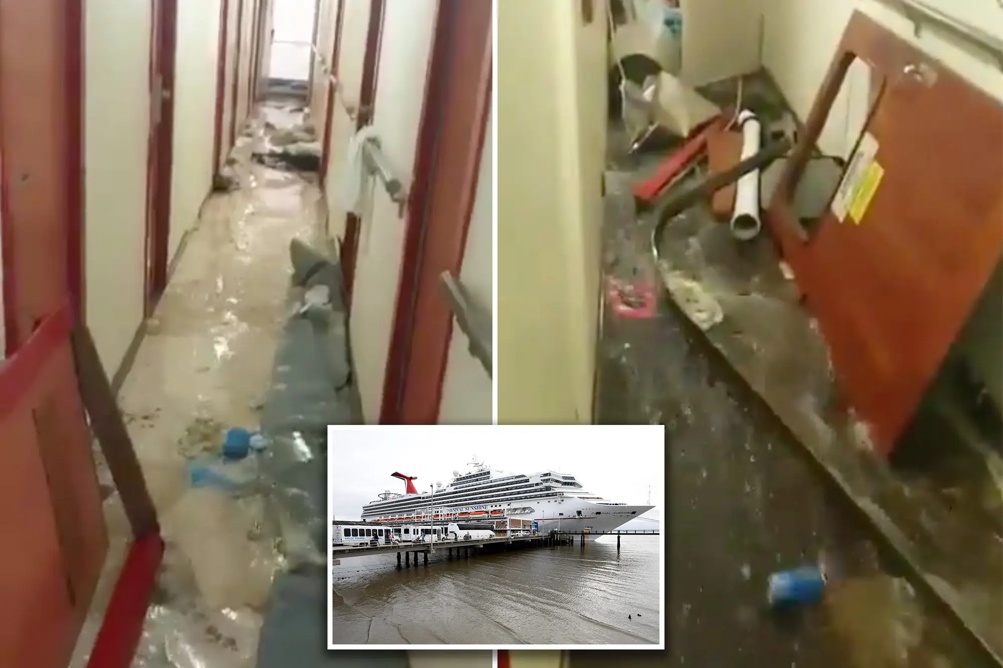 carnival cruise ship caught in storm
