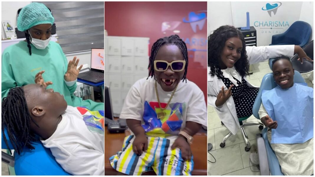 Stonebwoy wife Dr Louisa shows the process of fixing Shatta Bandle's teeth