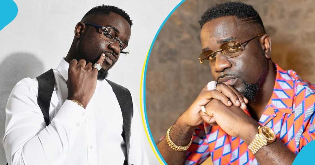 Sarkodie slammed for drinking champagne in bathroom